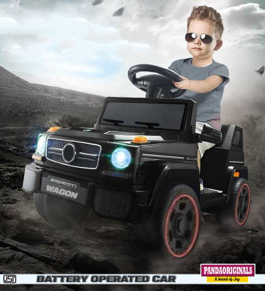 Pandaoriginals S- Wagon EV , with music player , weight cap : 50 kgs, heaviest battery Jeep Battery Operated Ride On