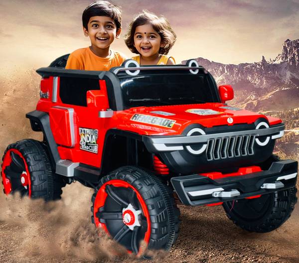 Wishmaster Big Jumbo Size 4x4 Off-Road Electric Car With Openable Doors Big Wheels Jeep Battery Operated Ride On