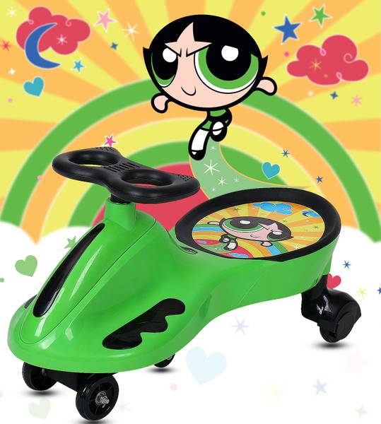 Miss & Chief Powerpuff Girls-Buttercup Swing Car Rideon for kids, Magic car for Boys & Girls Rideons & Wagons Non Battery Operated Ride On