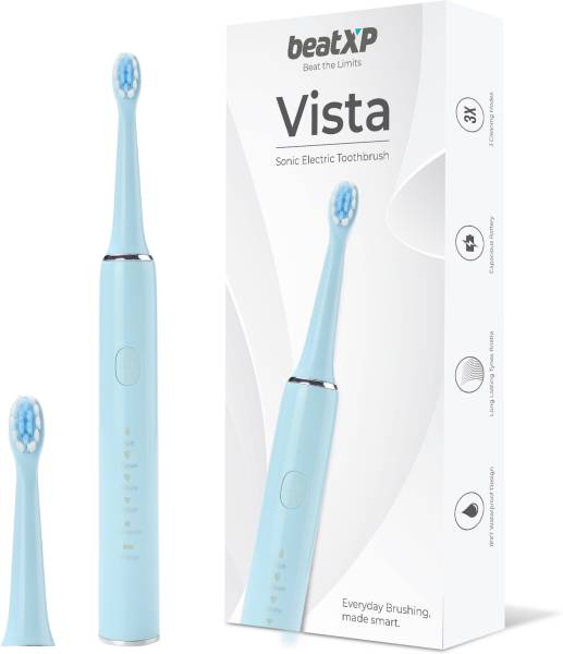 beatXP Vista Sonic 2 Brush Heads with Rechargeable Electric Toothbrush