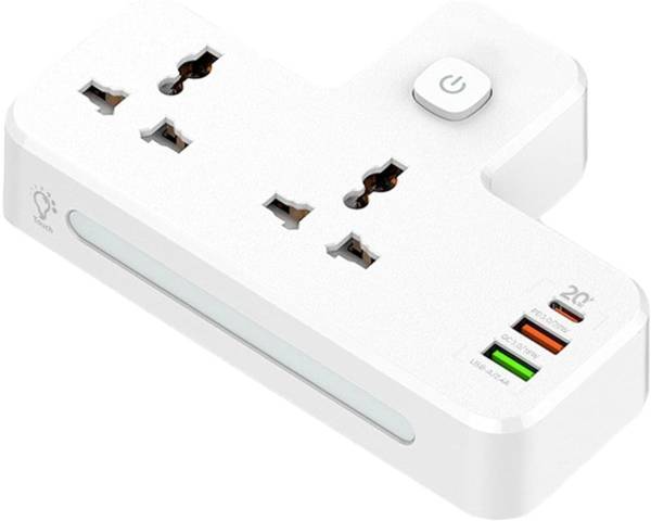 ZUCUR Universal Power Socket With 3 USB Charger Adapter 5 Extension Boards Extension Power Strip with USB Ports 2 Socket 20W Type C PD QC 3.0 Fast Por...