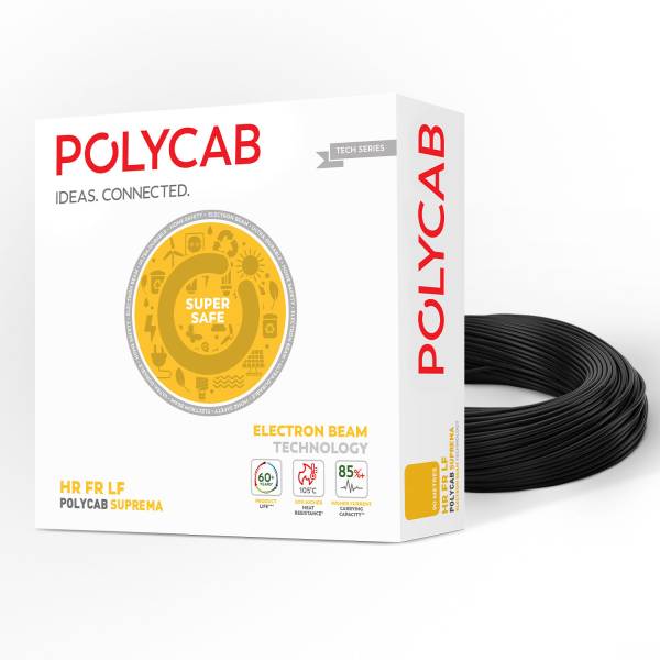 Polycab HR FR LF 1 mm Black 90 m Wire