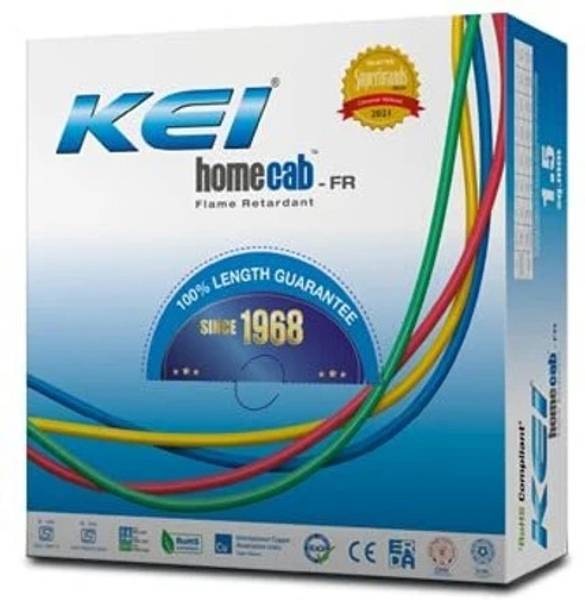 KEI Wires & Cable Homecab-FR l Flam Retardant l FR PVC 1 sq/mm Blue 90 m Wire