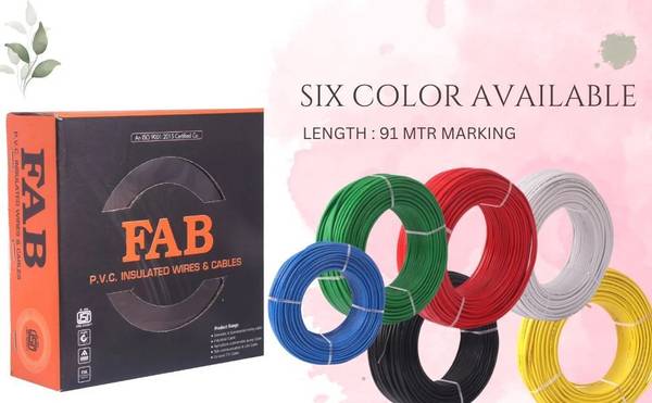 kripa FAB 0.75 SQ.MM FR PVC insulated Lite Single Core Copper Ftting Wire Cable 90M 0.75 sq/mm White 300 ft. Wire