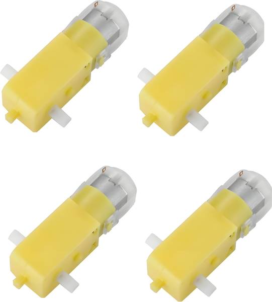 Robo Ocean Dual Shaft BO Motor [Pack of 4] TT Motor DC 200 RPM for Electronic Projects Motor Control Electronic Hobby Kit