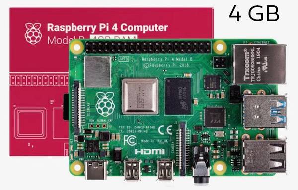 Envipro Raspberry PI 4 Model B with 4GB RAM Micro Controller Board ...