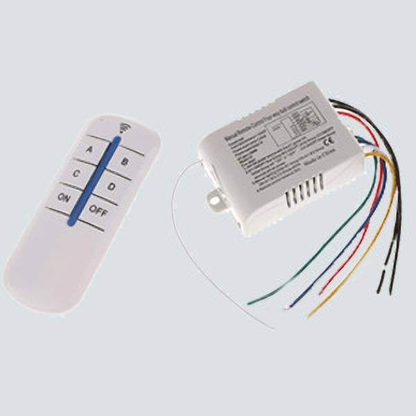 3REE PREMIUM 4 Way ON/Off Wall Lamp Light RF Remote Control Switch Module Electronic Components Electronic Hobby Kit