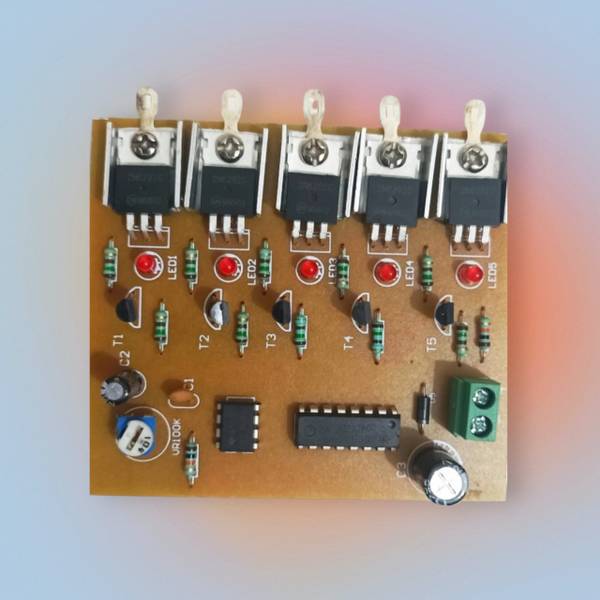 DPB 5Channel LED CHASER CIRCUIT BOARD 12V DC INPUT 12V DC OUTPUT_a13 Micro Controller Board Electronic Hobby Kit
