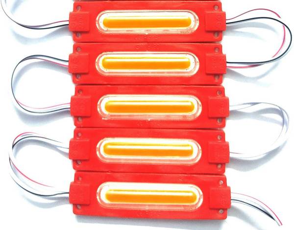 Steko Pack of 5 Pieces (RED) DC 12V 2 Watt Capsule Shape LED Module For Decoration Light Electronic Hobby Kit