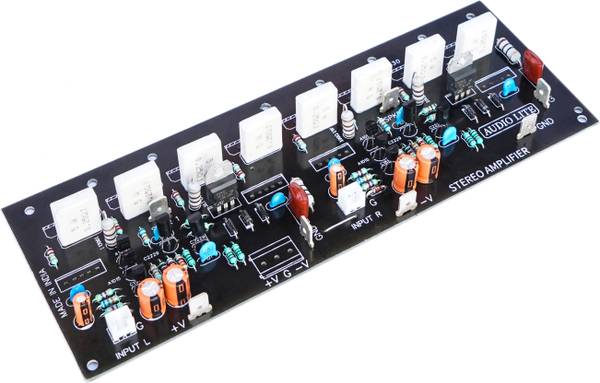 AUDIO LITE 200+200 Watt RMS Stereo Amplifier Board for 2SC5200 + 2SA1943 Sound Recorder and Sound Circuit Electronic Hobby Kit