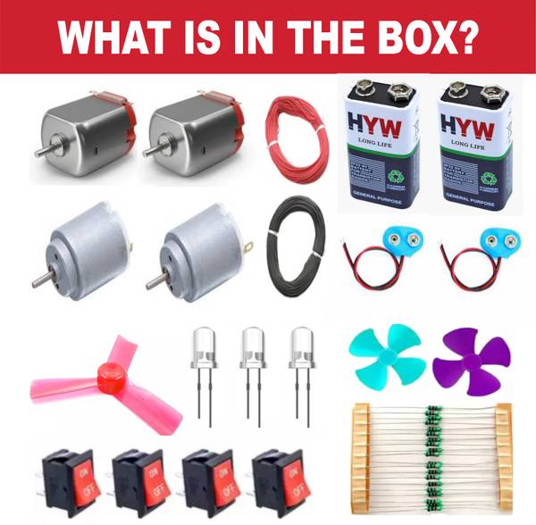 ThinkLogix School Education Science Project DC Motor Kit Educational Electronic Hobby Kit