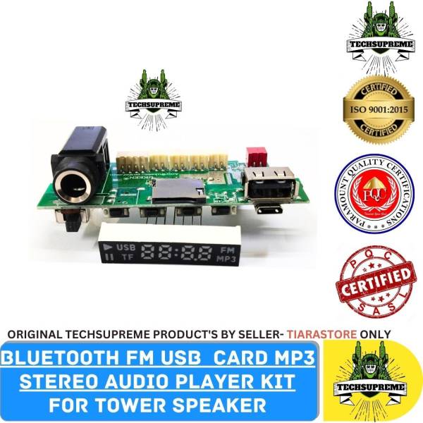 TechSupreme Tower Speaker Board Bluetooth Fm USB AUX Card MP3 Stereo Audio Player kit Electronic Components Electronic Hobby Kit