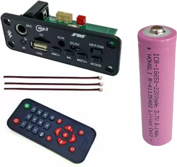 eronic BT MODULE WITH MIC SLOT, TWO 5 WATT SPEAKER, SD CARD,1PCS 2000MH BATTERY Electronic Components Electronic Hobby Kit