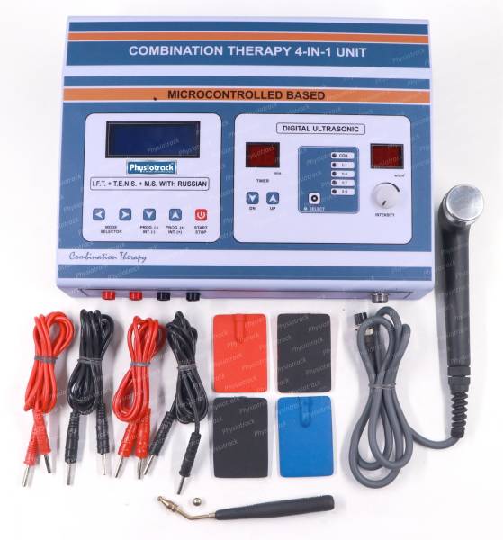 Combo Electrotherapy Device 4 In 1 TENS EMS Unit Interferential