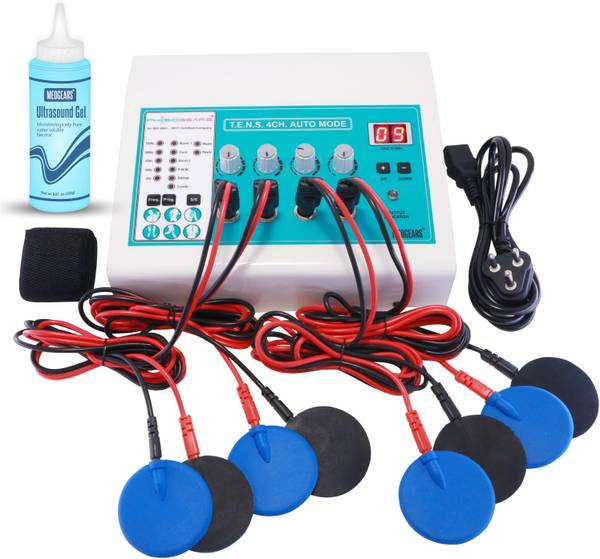 Physiogears 4 Ch Tens Auto Mode Physiotherapy Portable Nerve Stimulator Electrotherapy Physiotherapy Machine with One Year Warranty Physiotherapy Mach...