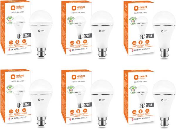 Orient Electric 12 W Emergency LED Bulb-Pack of 6 2 hrs Bulb Emergency Light