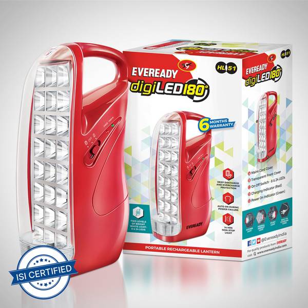 EVEREADY HL 51 Lantern Emergency Light  (Red)