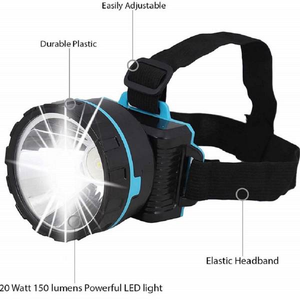 AKR Powerful Rechargeable Headlight Torch /Headlamp searchlight 80 W Laser Led 4 hrs Torch Emergency Light