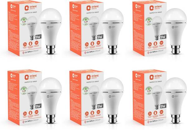 Orient Electric Emergency Lamp 9W, Pack of 6 4 hrs Bulb Emergency Light