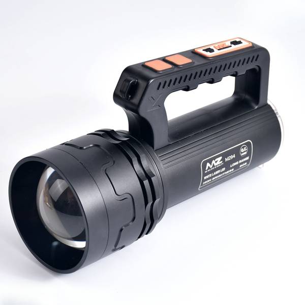 MZ M294 (RECHARGEABLE LED SEARCH LIGHT) 500W Laser LED, 7-14 Hours Working Time 14 hrs Torch Emergency Light