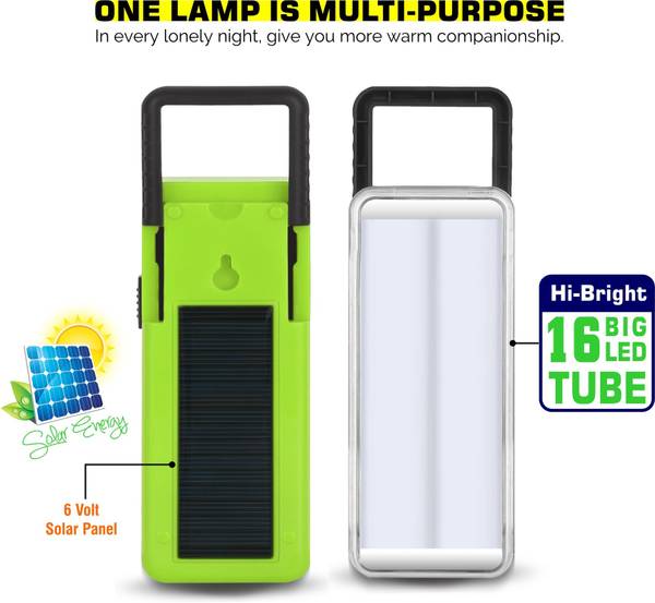24 ENERGY Rechargeable Led Tube with solar Table Lamp 7 hrs Lantern Emergency Light