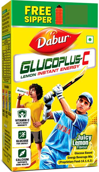 Dabur by GlucoPlus-C Instant Glucose With Sipper Free Energy Drink
