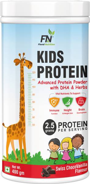 Floral Nutrition Kids Protein Powder with DHA,Vitamin-D for Growth,Immunity, Active & Strong Kid Nutrition Drink