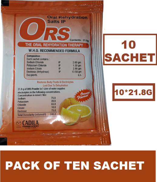 CADILA WHO FORMULATION ORS POWDER WITH ELECTROLYTES ELECTRAL (10*21.8G