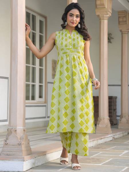 Janasya Women Kurta Pant Set