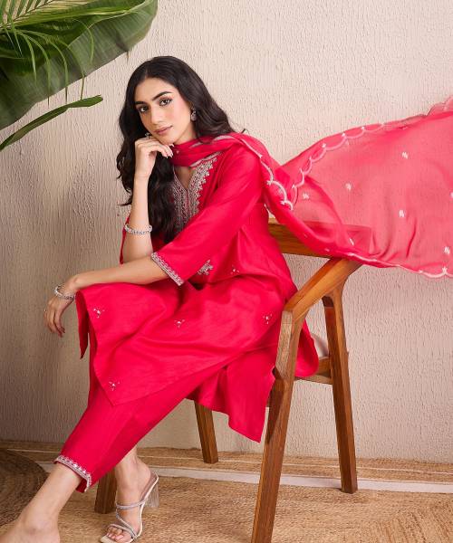 Indo Era Women Kurta Pant Dupatta Set