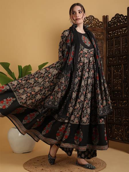 KIMAYRA Women Kurta Palazzo Dupatta Set