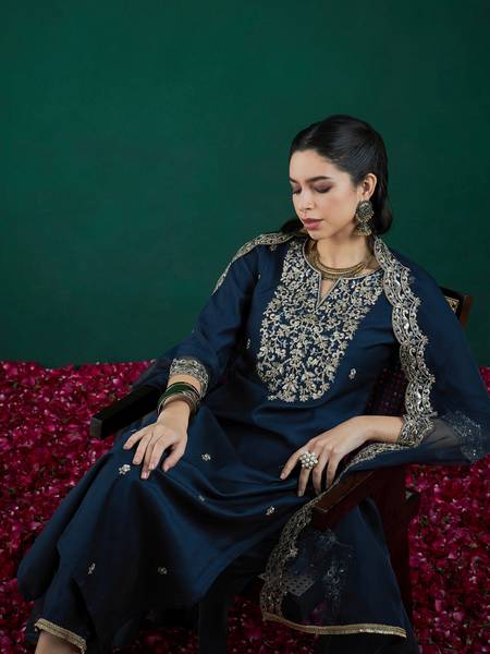 Indo Era Women Kurta Pant Dupatta Set