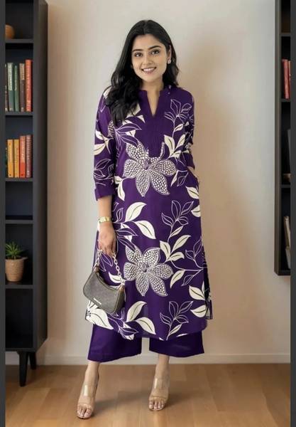 FIuxus Women Kurti Palazzo Set