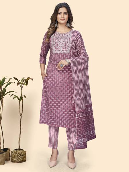 VBUYZ Women Kurta Pant Dupatta Set