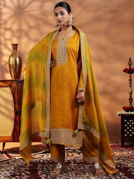 LIBAS Women Kurta Palazzo Dupatta Set