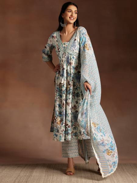 LIBAS Women Kurta Palazzo Dupatta Set
