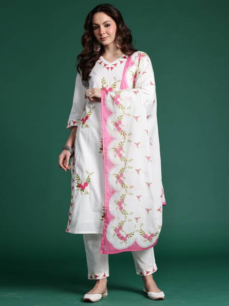 Indo Era Women Kurta Pant Dupatta Set