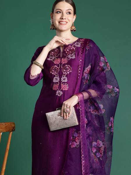 Indo Era Women Kurta Pant Dupatta Set