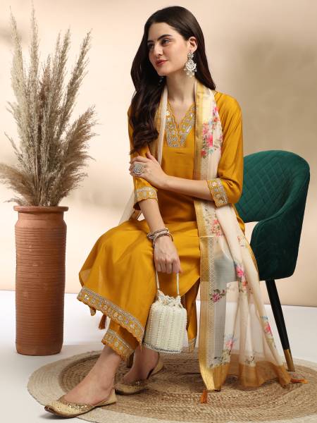 MOKOSH Women Kurta Pant Dupatta Set