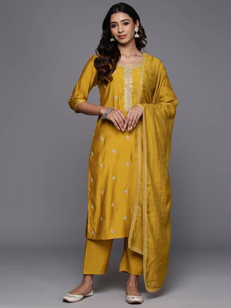 LIBAS Women Kurta Pant Dupatta Set