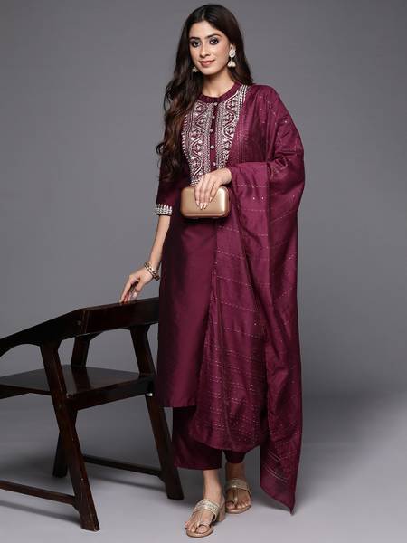 LIBAS Women Kurta Pant Dupatta Set