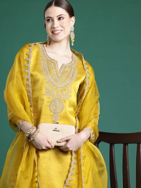 Indo Era Women Kurta Pant Dupatta Set