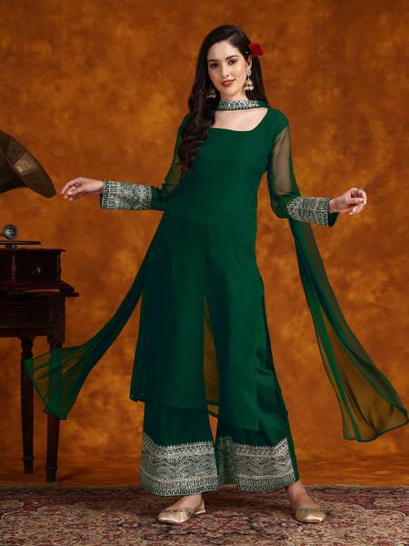 Youthnic Women Kurta Palazzo Dupatta Set