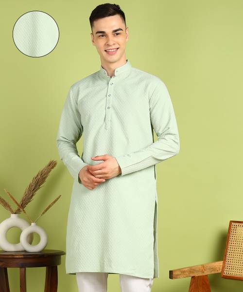 FUBAR Men Solid Straight Kurta