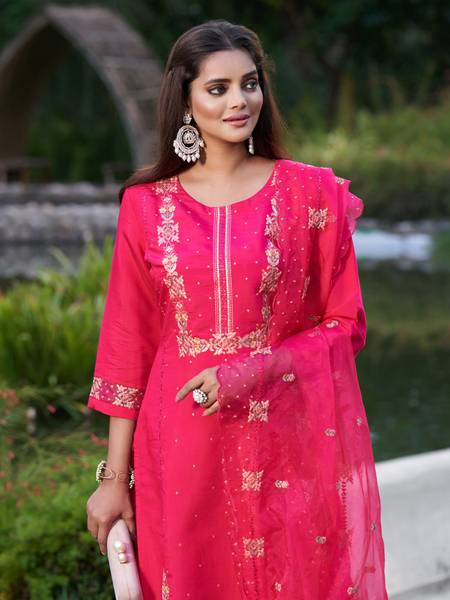 Indo Era Women Kurta Pant Dupatta Set