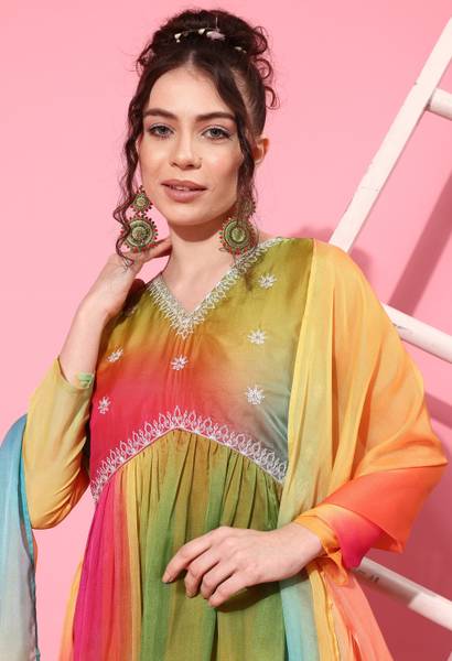 kvsfab Women Kurta Dupatta Set