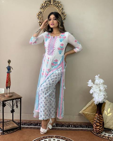 Nighat Fashion Women Kurta Palazzo Set