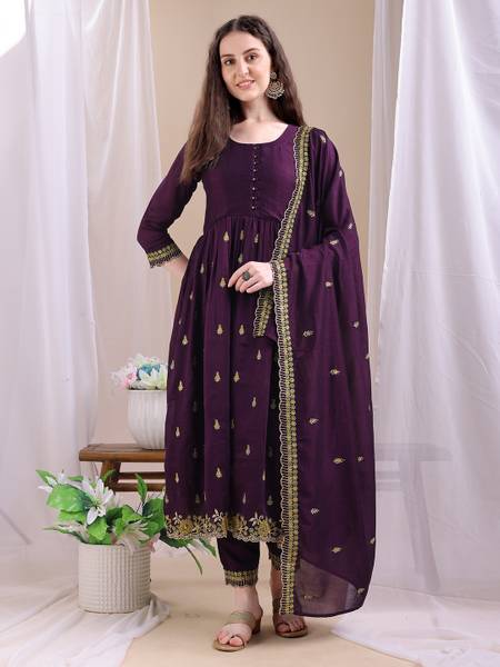 PRATHAM BLUE Women Kurta Pant Dupatta Set