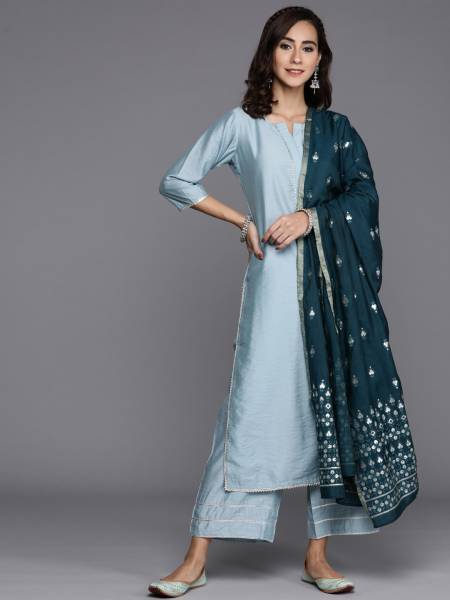 LIBAS Women Kurta Palazzo Set