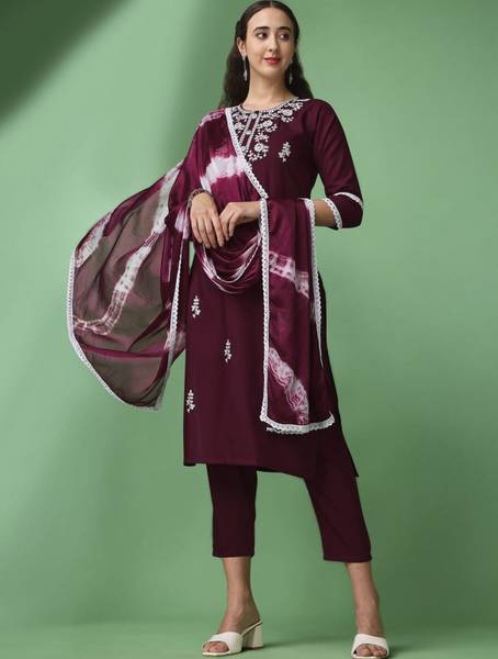 Kriska Women Kurta Pant Dupatta Set